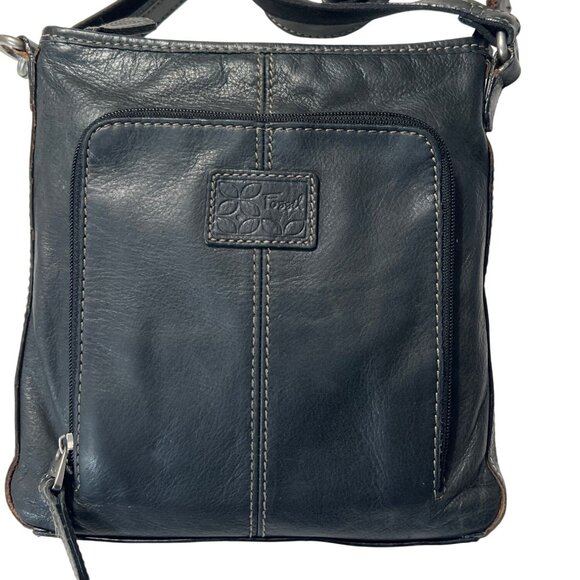 Fossil Black Leather Crossbody Bag - Picture 10 of 10